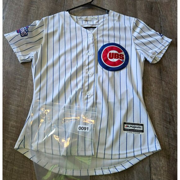 CUBS #17 Bryant Majestic 2016 World Series Champions Baseball Jersey Women's Sma - Picture 10 of 10